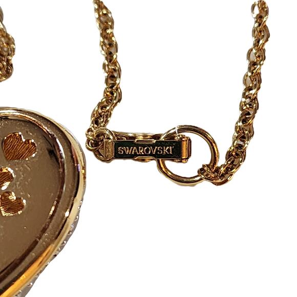 Swarovski Crystal Puffy Pave Heart Rope Necklace Retired - Picture 6 of 8